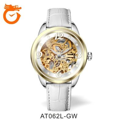 China Excellent Quality 10ATM Water Resistant Waterproof Private Label Watch Women Stainless Steel Automatic Mechanical Skeleton Watch for sale