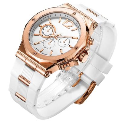 China High Quality White Chronograph Watch For Men Sport Wristwatches For Couples for sale