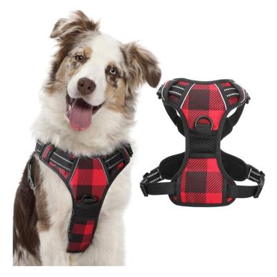 China Dog Harness Vest No-Pull Adjustable Soft Padded Oxford Pet Oxford Reflective Vest with Quick-Release Buckles for sale