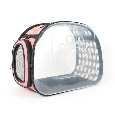 China Amazon Breathable Hot Selling Pet Supplies Large Transparent and Breathable Pink Pet Cages of Handbag, Carriers, Bag, Backpack for sale