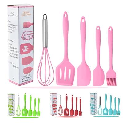 China Sustainable Silicone Cookware Set Spatula Slotted Turner Cake Decorating Tools Cooking Utensils Baking Kitchen Accessories for sale