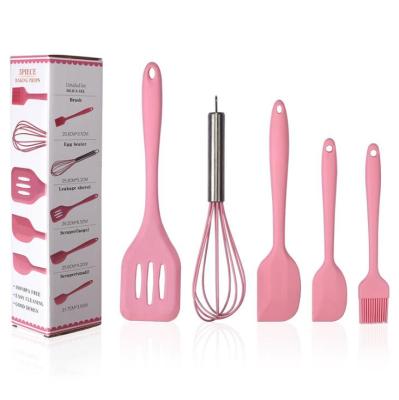 China New Viable 5pcs Kitchenware Set PBA Silicone Food Free Kitchen Accessories Cooking Tool for sale