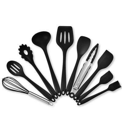 China Sustainable Wholesale 10 Pcs Household Cookware Set Cooking Heat Resistant Silicone Kitchen Utensil Cooking Tool Kit for sale