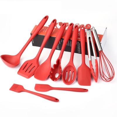 China Viable Factory Direct Silicone Pan Utensils Cooking Nonstick 10 Sets Silicone Cooking Utensils Set for sale