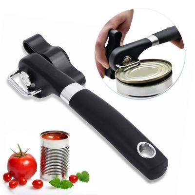 China Viable Small Kitchen Accessories Wholesale Kitchen Tools Long Handle Manual Safe Cut Stainless Steel Pot Opener for sale