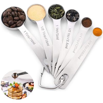 China 2021 Hot Sale Kitchen Appliance Amazon Home Kitchen 6-Pieces Kit Stainless Steel Liquid Powder Spices Doser for sale