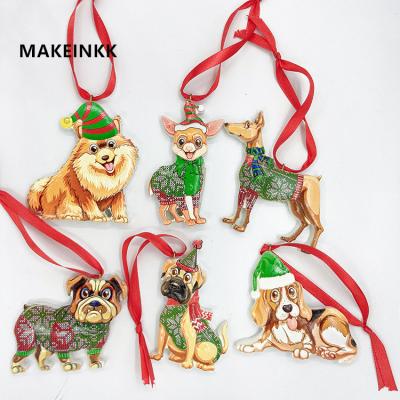 China Christamas Home Decoration Custom Resin Personalized Christmas Decor Crafts Cat And Dog Christmas Hanging Ornament Wholesale Decorative Christmas Ornament for sale