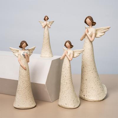 China Europe Praying Home Decoration Angel Figurines Statues Weeping Angel Home Decor Custom Resin Crafts Sculptures for sale