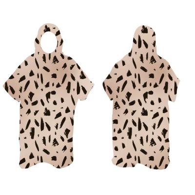 China Hot Selling Kids Hypoallergenic Custom Wholesale Leopard Poncho Hooded Beach Beach Poncho Towel for sale