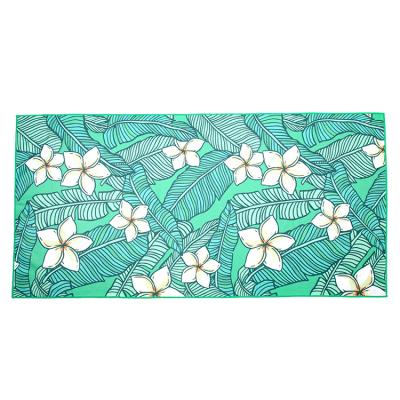 China Square Beach Beach Towel Custom Printed Bilateral Microfiber Sublimation Floral Printing OEM/ODM Printing for sale