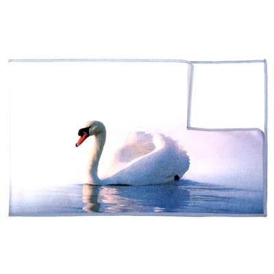 China Kid Safe 3D Swan Printed Colorful Microfiber Yoga Mat Exercise Mat Wholesale Mat Yoga Mat OEM & ODM for sale