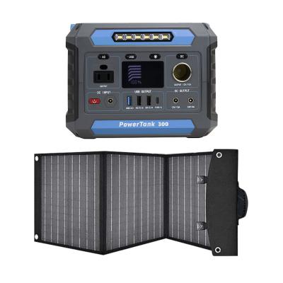 China 300W Lithium Ion Battery Solar Power Station Portable Outdoor Outdoor Camp Foldable Solar Panels Charging for sale