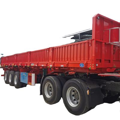 China Truck Trailer Made In China , Liangshan Tiantong Brand Three Axle Rollover Dump Semi Trailer for sale