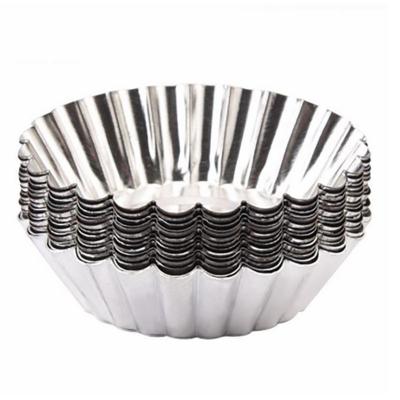 China Wholesale Disposable Pudding Cup Aluminum Foil Baking Cup Around Aluminum Foil Baking Mold Set for sale