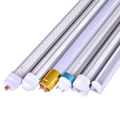 China Super Bright Indoor Lighting OEM&ODM V Shaped Aluminum Shop Lights 8FT 4FT Integrated T8 Led Tube for sale