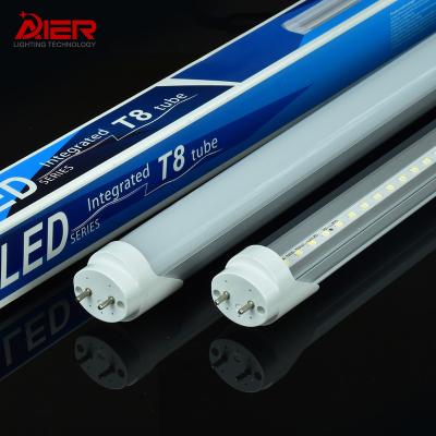 China Warehouse T8 led tube light 4000k 5000k 6000k led cooler light 8ft led tube light with dual line LED for sale