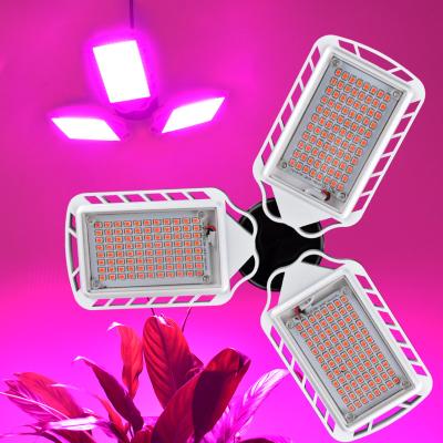 China Seed Starting Bearing Customized Hydroponic Greenhouse Fan 300-730nm Foldable Fan Blade E26 E27 3 Full Spectrum Led To Grow Sulight Light Bulb for sale