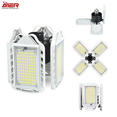 China New Super Bright Indoor Lighting 60W 6000lm 4 Sheet Ceiling Warehouse Workshop LED Garage Lights for sale