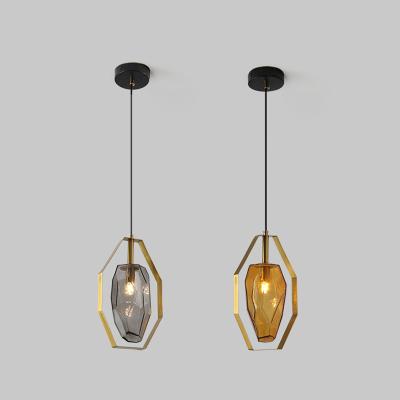 China Nordic Modern Glass Modern Minimalist Luxury Chandelier Bedside Study Bedroom Restaurant Pendant Lights for sale