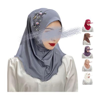 China Simple solid color High Quality Printed Long Foulard Instant Satin Hijab Scarf Dress Muslim Islamic Women's Clothing Jersey Hijab for sale