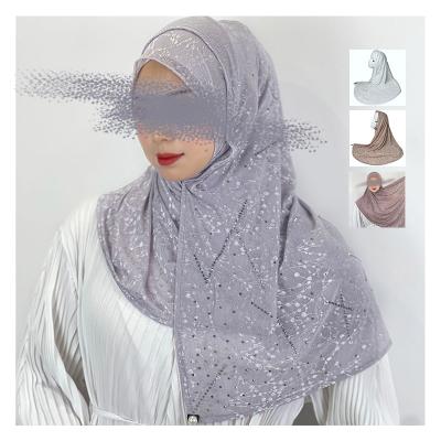 China Simple solid color Beautiful Turban Premium Jersey Dress Women Malaysian Lace Frill Shawl muslim Jacquard Hijab for sale