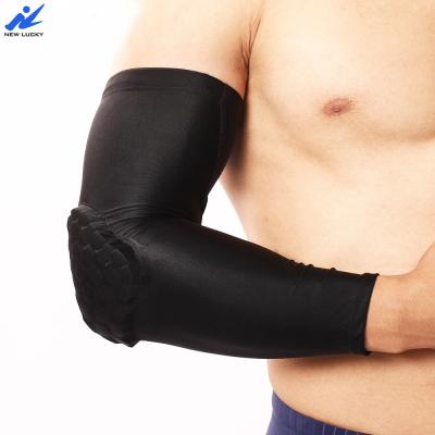 China High Elastic Honeycomb Pad Elbow Support Elbow Brace For Sports Basketball Volleyball Arm Sleeve for sale