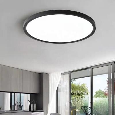 China Modern Fashion Home Office Living Room Surface Mounted Recessed Lamp Sound Lighting Panel Round Ceiling Led Light for sale