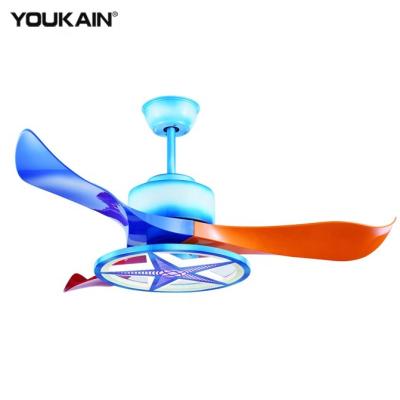 중국 With 42 Inch Light Home Decoration Kids Room Novelty DC Motor Colorful Ceiling Fan With Led Light With Outdoor 판매용