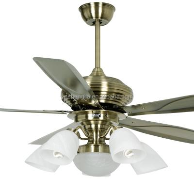 Chine Classic Hotel Metal House Light Fan with Six Lamps à vendre