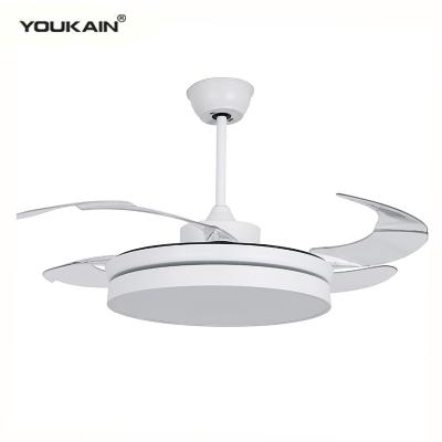 China Hot Selling Foldable Westinghouse Foldable Hidden Ceiling Fan 42 Inch Blades With Light White zu verkaufen