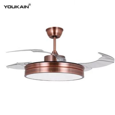 China Lower Noise And Quiet 3 Inch Professional Silent Transparent Invisible Fan 42 Blades Retractable Ceiling Fan With Led zu verkaufen