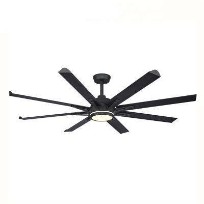 China With Light Supplier 78/108 Inch 220v Bldc Large Electric Aluminum 8 Blades Industrial Commercial Ceiling Fan With Light for sale