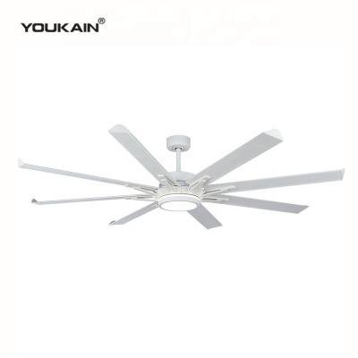 China With Brushless DC Ceiling Fan 78 Inch Large Size Light Industrial Aluminum Ceiling Designer LED Fan Blades With Remote Control for sale