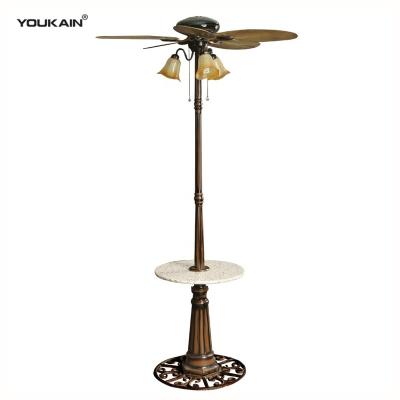 Cina Outdoor Cool Air Ceiling Fan With Stand Light European Waterproof Cool Fan Floor Outdoor Patio Courtyard Style Outdoor Ceiling Fan With Light in vendita