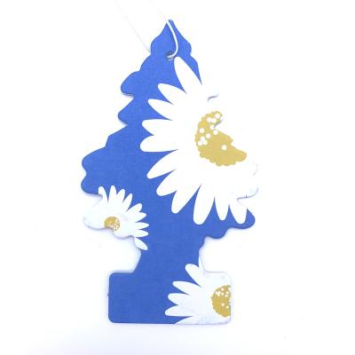 China Trendy Fashion Design Perfumed Small Trees Colorful Hanging Paper Logo 10X10 Or 7X12cm Custom Car Air Fresheners for sale