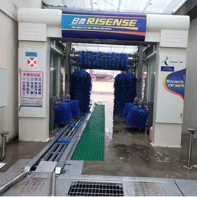 China Auto 7 Brushes Or 9 Brushes Risense Automatic Tunnel Car Wash Machine for sale