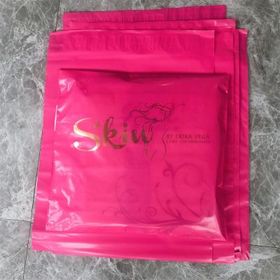 China Exquisite delivery customer poly packaging bag rose gold logo security bag biodegradable waterproof biodegradable custom for sale