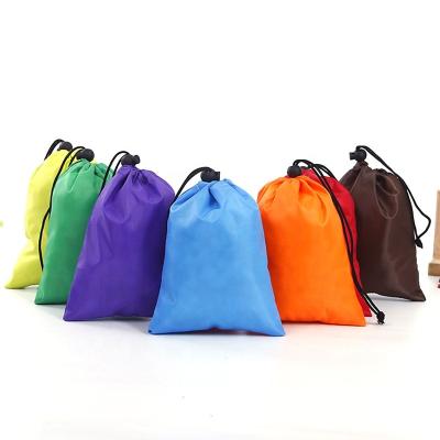 China Fashion Carry Bag Travel Sports Shoes Black Sandals Dust Proof Polyester Drawstring Protector Organizer Storage for sale