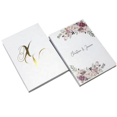 China Recyclable Box For Wedding Invitation Favor Customize Clear Acrylic Wedding Invitations Box Luxury Gold Foil Box for sale