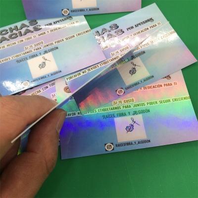 China Luxury Rainbow Holographic Laser Personalize 300 gsm Customized Coated Paper Gift Card Thank You Business Cards With Own Logo for sale