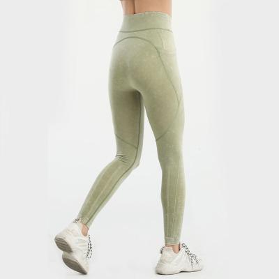 China Breathable BUTT LIFT SEAMLESS YOGA SPORTS LEGGINGS WITH POCKETS HIGH SIZE WICKING TIGHT FOR WOMEN for sale