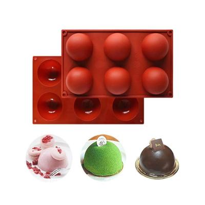 China Amazon Hot Selling Viable Semi Sphere Silicone Mold Or Making Mold For Making Cake Jelly Dome Hot Chocolate Bomb Mousse for sale