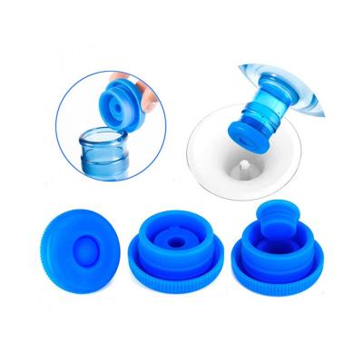 China Non Spill New Amazon Model 5 Gallon Silicone Reusable Water Jug Plug Caps Non Spill Lid Cover Top Cap For 55mm Water Bottle for sale