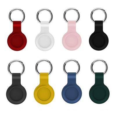 China 2021 Anti-lost Amazon Air Tag Silicone Shockproof Protective Sleeve Cover Case Anti-drop Clips Holder With Key Chain For Apple Airtags for sale