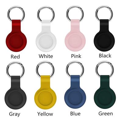 China 2021 Newest Anti-lost Anti-drop No-trace Sticker Silicon Shockproof Case With Key Chain For Airtags Tracker Cover For Iphone iPad Wallet for sale