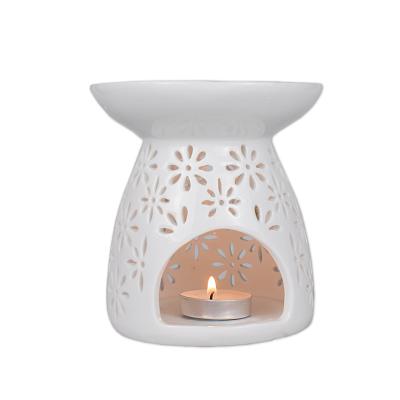 China Cheap Indoor Ceramic Aromatherapy Relaxation Tea Light Candle Oil Burner Fragrance Oil Burner Soy Melt Soy Wax Melt Heater for sale