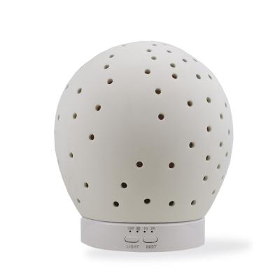 China Stylish Ceramic Ultrasonic Household Essential Oil Diffuser Electric Yoga Bone Oil Diffuser Auto-Waterless Humidifier for sale