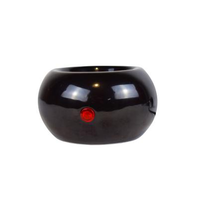 China Indoor Salon Wax Heater Aromatherapy Oil Burner Candle Warmer Black Ceramic Scented Electric Cast Iron Electric Burner Popular for sale