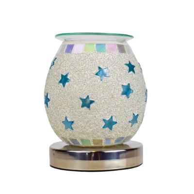 China Freshen Beautiful Electric Mosaic Air Candle Wax Melt Burner Aromatherapy Scented Oil Burner With Euro Australia UK USA Plug for sale