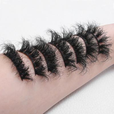 China NEW seller 25mm strip fluffy selling hand made lashes false eyelashes best long lasting mink 3d eyelashes 5d mink eyelashes full lashes3d for sale